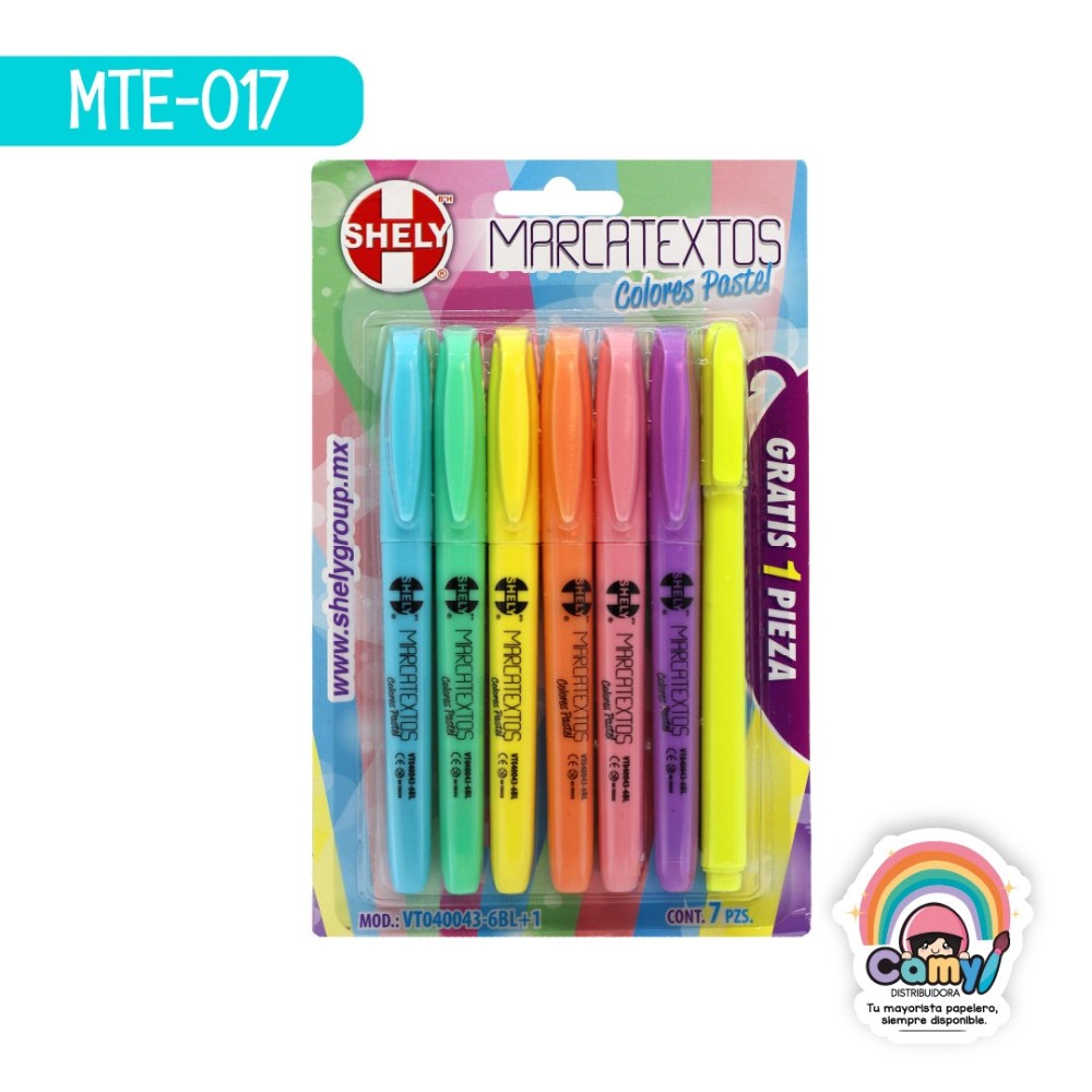 MARCATEXTOS SHELY COLOR PASTEL C/6 VT040043-6BL