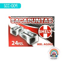 SACAPUNTAS METALICO UN HOYO SHELY C/24