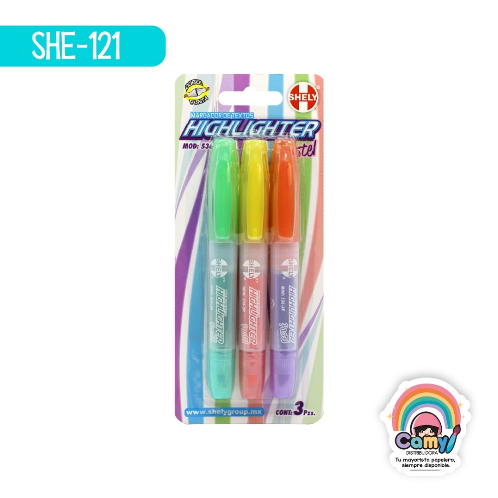MARCATEXTOS SHELY COLORES PASTEL SET 3PZ.