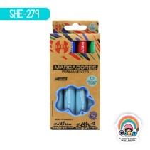 MARCADOR PERMANENTE C/4 PCS