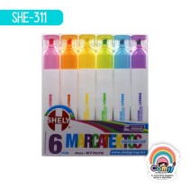 MARCA TEXTO SHELY P/ CINCEL C/6PCS