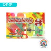MARCATEXTOS SHELY MINI COLORES NEON 6PZ.