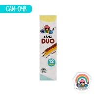 LPZ TRIANG DUO CAMY C/12 GRAFITO/ROJO  DELGADO
