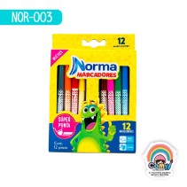 MARCADORES LAVABLES NORMA X 12U