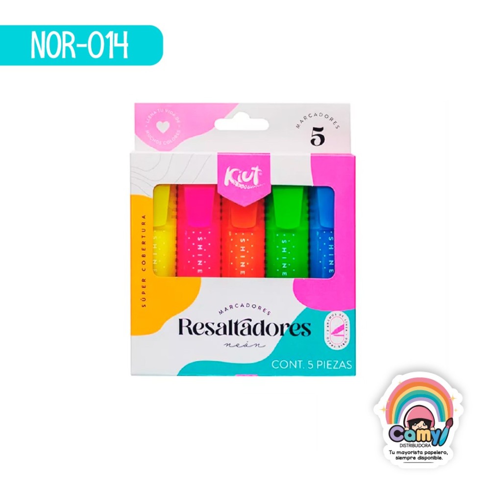 RESALTADORES KIUT NEON CAJA X5