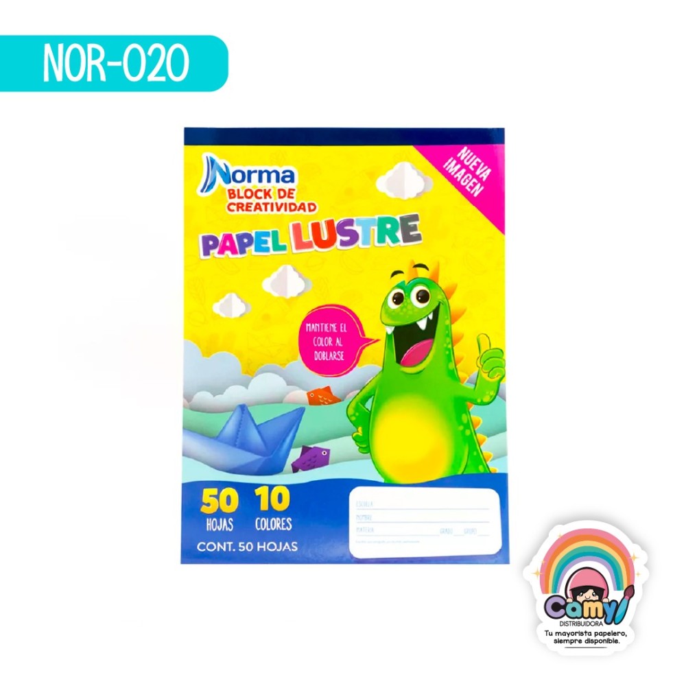 BLOCK CREATIVIDAD PAPEL LUSTRE COLORES 50H