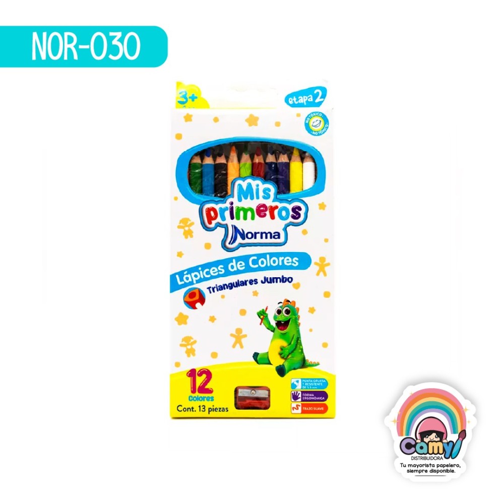 LAPICES COLORES TRIANGULAR GIG NORMA 12