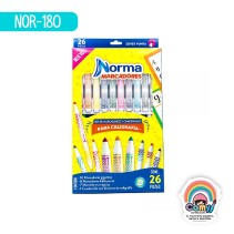 SET DE CALIGRAFIA MARCADORES NORMA X26
