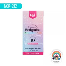 BOLIGRAFO KIUT CAJA X 10 UND FUCSIA