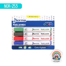 MARCADORES P/PIZARRON C/4 SURT BLISTER
