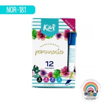 MARC PERMANENTE PUNTA FINA KIUT SURTIDO CAJA X 12