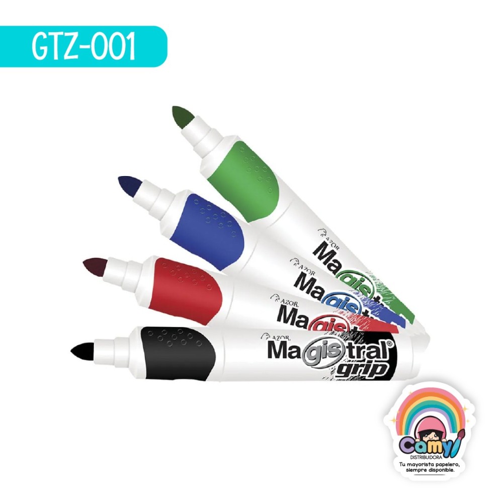 MARCADOR PARA PIZARRON MAGISTRAL GRIP C/4 (PLASTIC