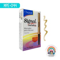 MARCADOR SIGNAL METALINK DORADO C/12