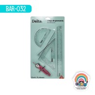 JUEGO DE GEOMETRÍA DELTA DEL65 C/5PZAS DEL65