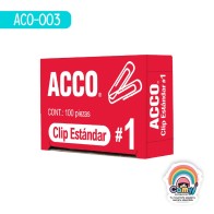 CLIP ACCO ESTANDAR No.1 1 CAJA CON 100 PIEZAS