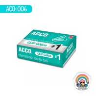 CLIP ACCO GOTICO No.1 1 CAJA CON 100 PIEZAS