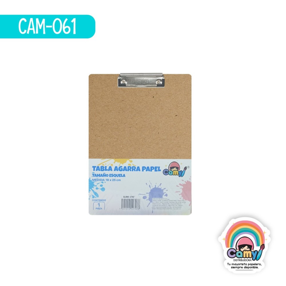 TABLA CAMY MADERA AGARRA PAPEL ESQUELA
