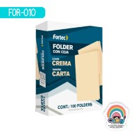 FORTEC FOLDER CARTA 145 GR CREMA C/100