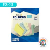 FORTEC FOLDER CARTA 175 GR AZUL C/100