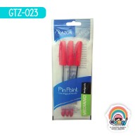 BOLIGRAFO AZOR PIN POINT MEDIANO ROJO BOLSA C/3 30
