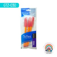 BOLIGRAFO AZOR PIN POINT FINO ROJO BOLSA C/3 301-6