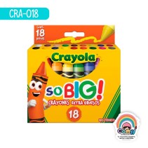 18 CRAYONES EXTRA JUMBO SO BIG CRAYOLA
