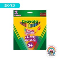 24 LAPICES DE COLOR CON SACAPUNTAS CRAYOLA