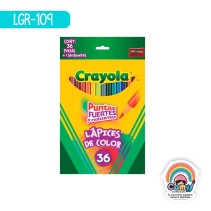 36 LAPICES DE COLOR CON SACAPUNTAS CRAYOLA