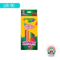 12 LAPICES DE COLOR TRIANGULAR/SACAPUNTAS CRAYOLA