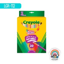 20 LAPICES DE COLOR BORRABLE / SACAPUNTAS CRAYOLA