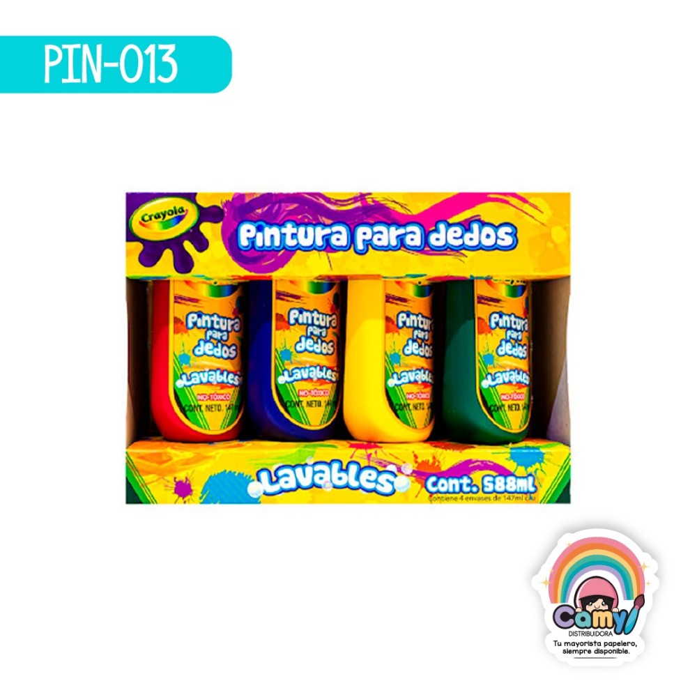 4 PINTURAS PARA DEDOS CRAYOLA
