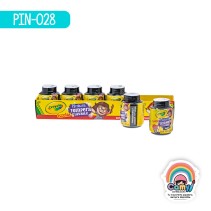 6 PINTURAS TEMPERA CRAYOLA 59ML NEGRO