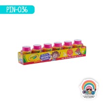 6 PINTURAS TEMPERA CRAYOLA 59ML ROSA