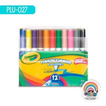 12 PLUMONES GRUESOS LAVABLES CRAYOLA