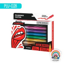 8 PLUMONES GLITTER ALTERNATIVE CRAYOLA