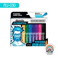 10 PLUMONES MULTILINE ALTERNATIVE CRAYOLA