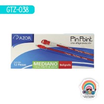BOLIGRAFO AZOR PIN POINT MEDIANO 6830RO ROJO