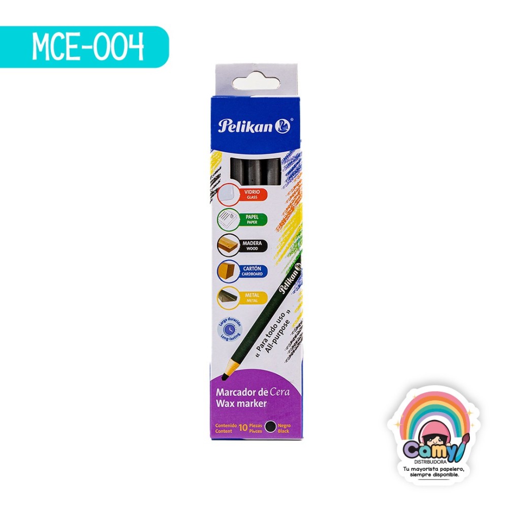 MARCADOR DE CERA PELIKAN C/10 NG