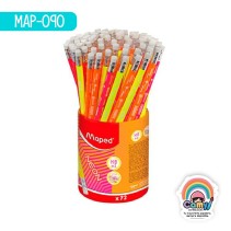 LAPIZ DE GRAFITO NEON GOMA HB X72 BOTE