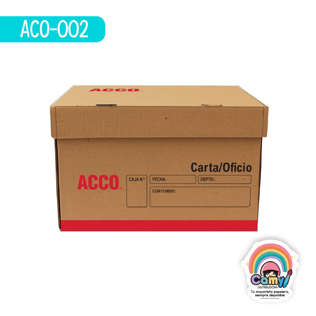 ACO-002 CAJA ARCHIVO KRAFT CARTA/OFICIO ACCO