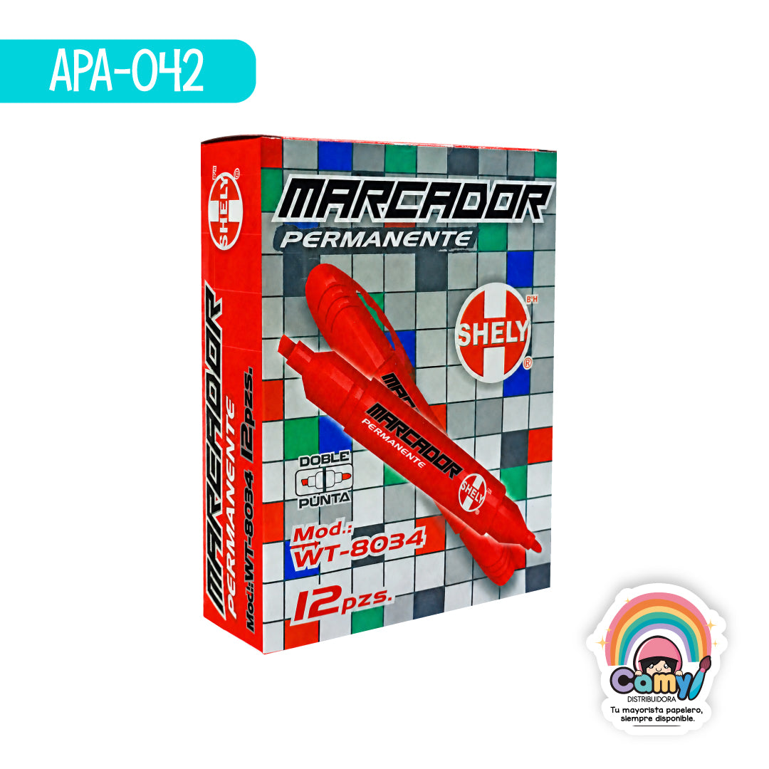 APA-042 MARC PERM SHELY DOBLE PUNTA ROJO C/12 XM695