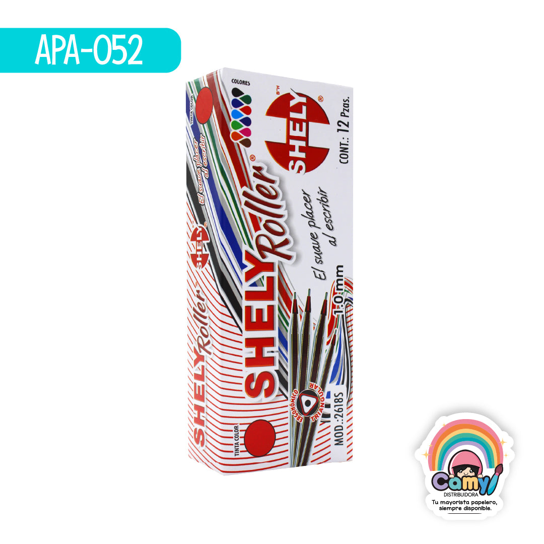 APA-052 BOL SHELY ROLLER DE COLOR ROJO C/12