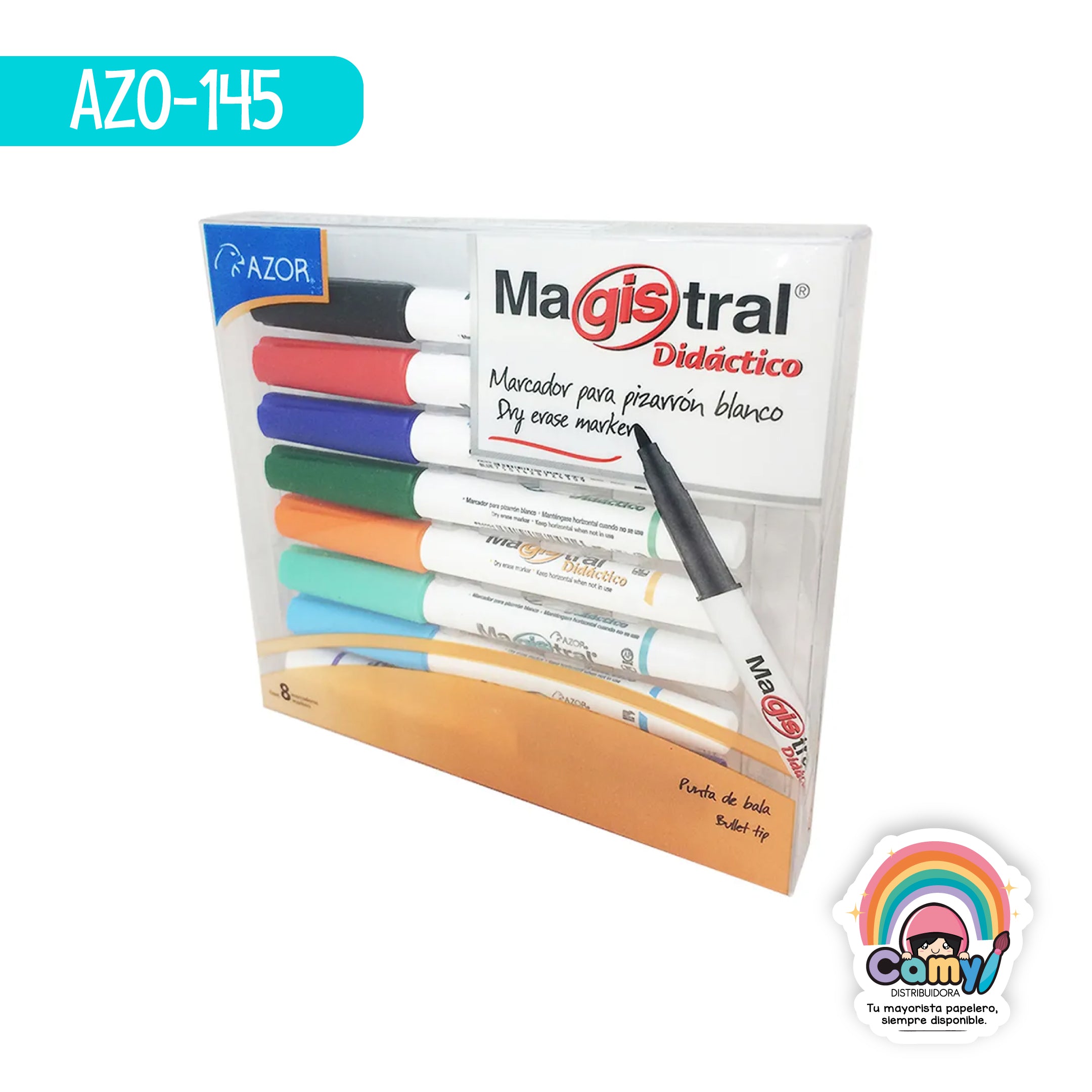 AZO-145 MARCADOR MAGISTRAL DIDACTICO PTO FINO EST C/8 SURT AZOR