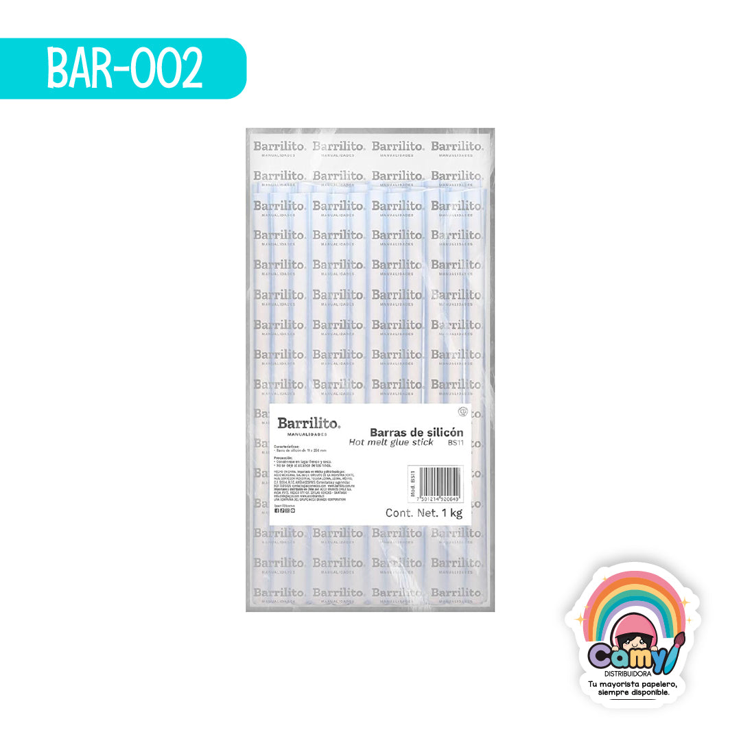 BAR-002 BARRAS SILICÓN BARRILITO 11X250MM BOLSA 1KG BS11T