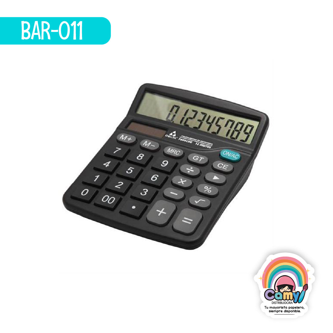 BAR-011 CALCULADORA BARRILITO DE ESCRITORIO 12 DIG 7807CDE