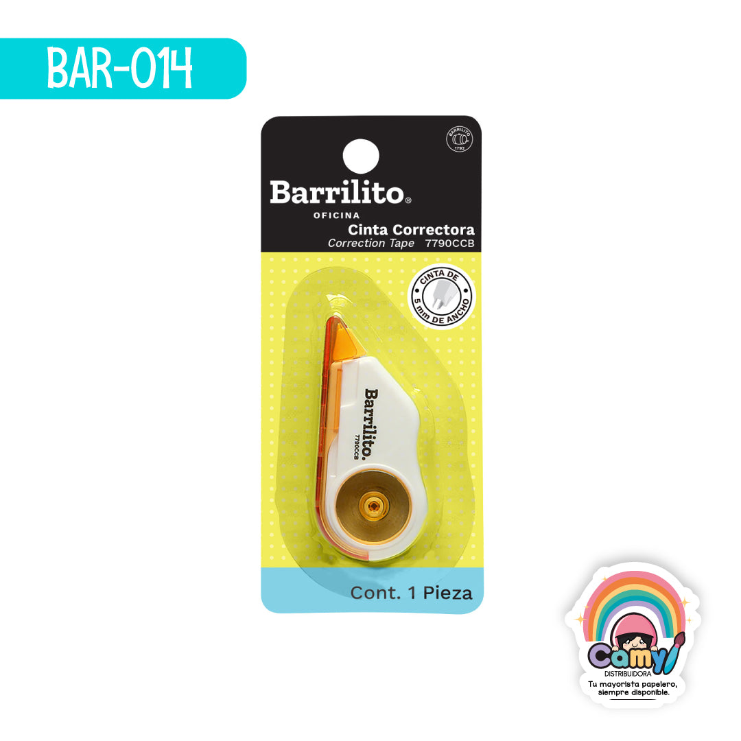 BAR-014 CINTA BARRILITO CORRECTORA 6 M X 5 MM 7790CCB