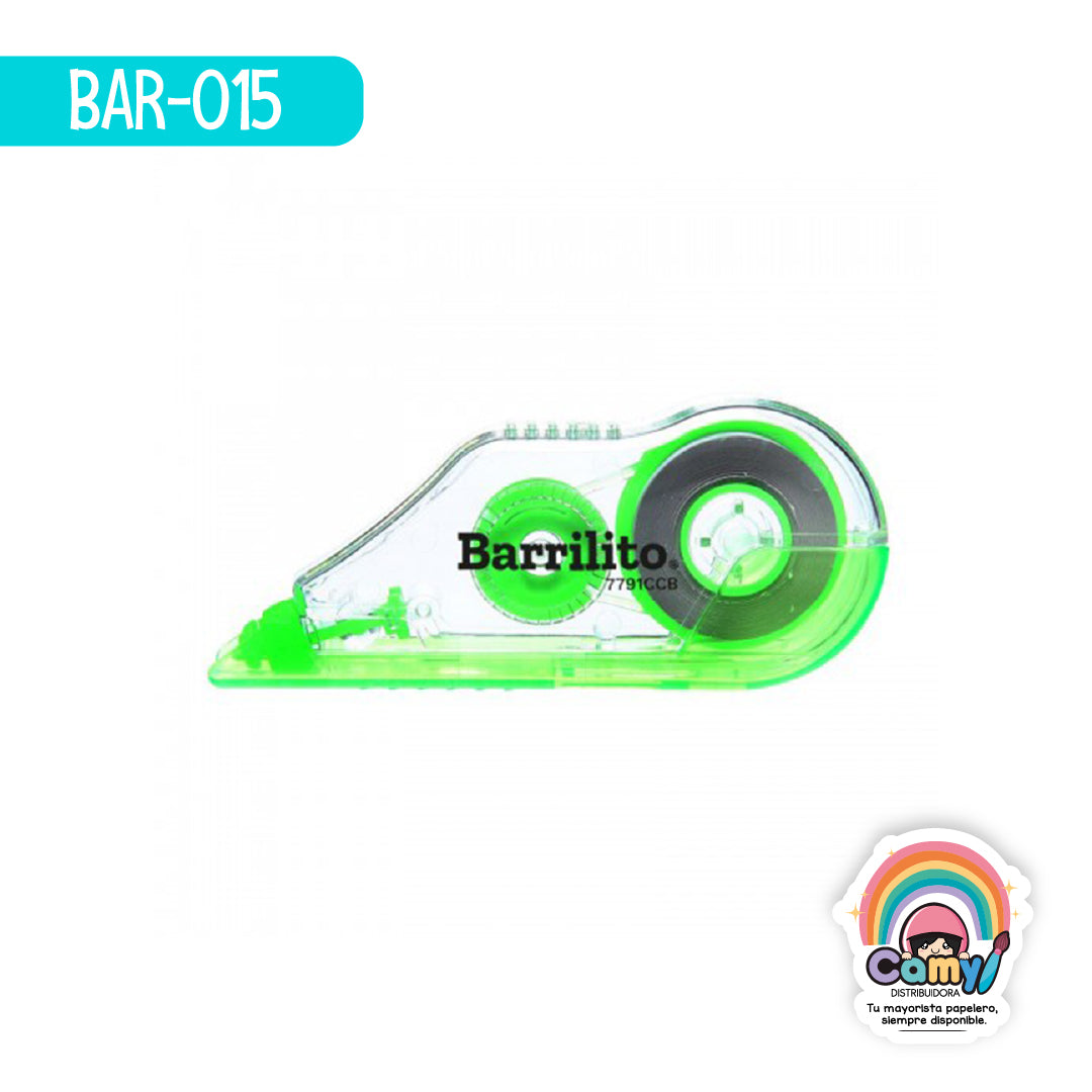 BAR-015 CINTA BARRILITO CORRECTORA 8 M X 5 MM 7791CCB