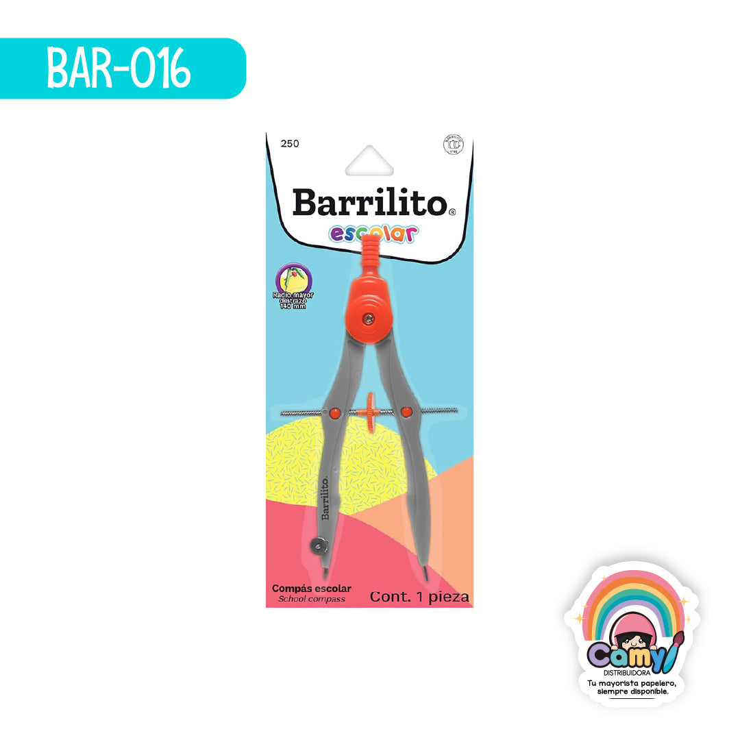 BAR-016 COMPÁS BARRILITO ESCOLAR 250