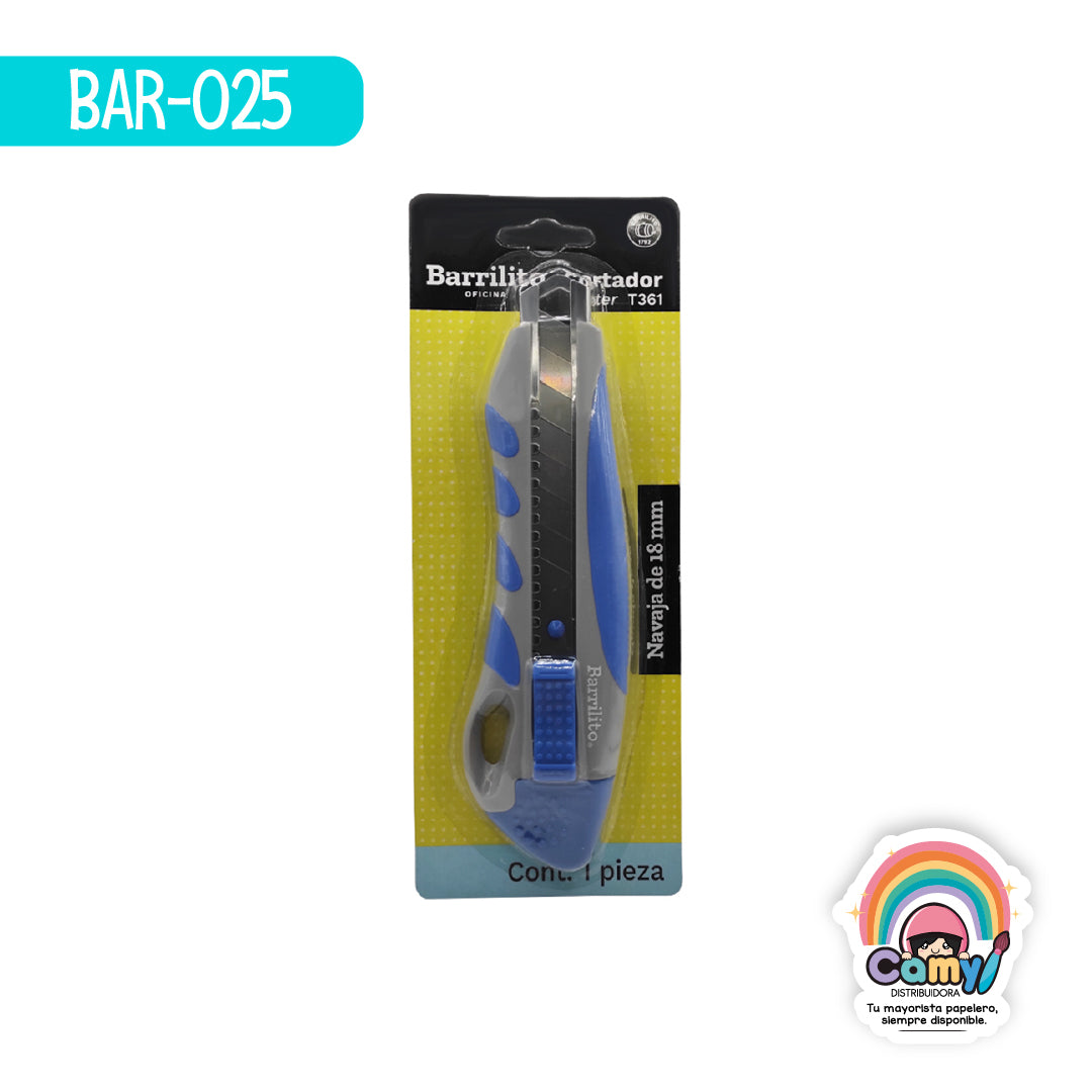 BAR-025 CUTTER BARRILITO PROFESIONAL GDE ALMA MET T361