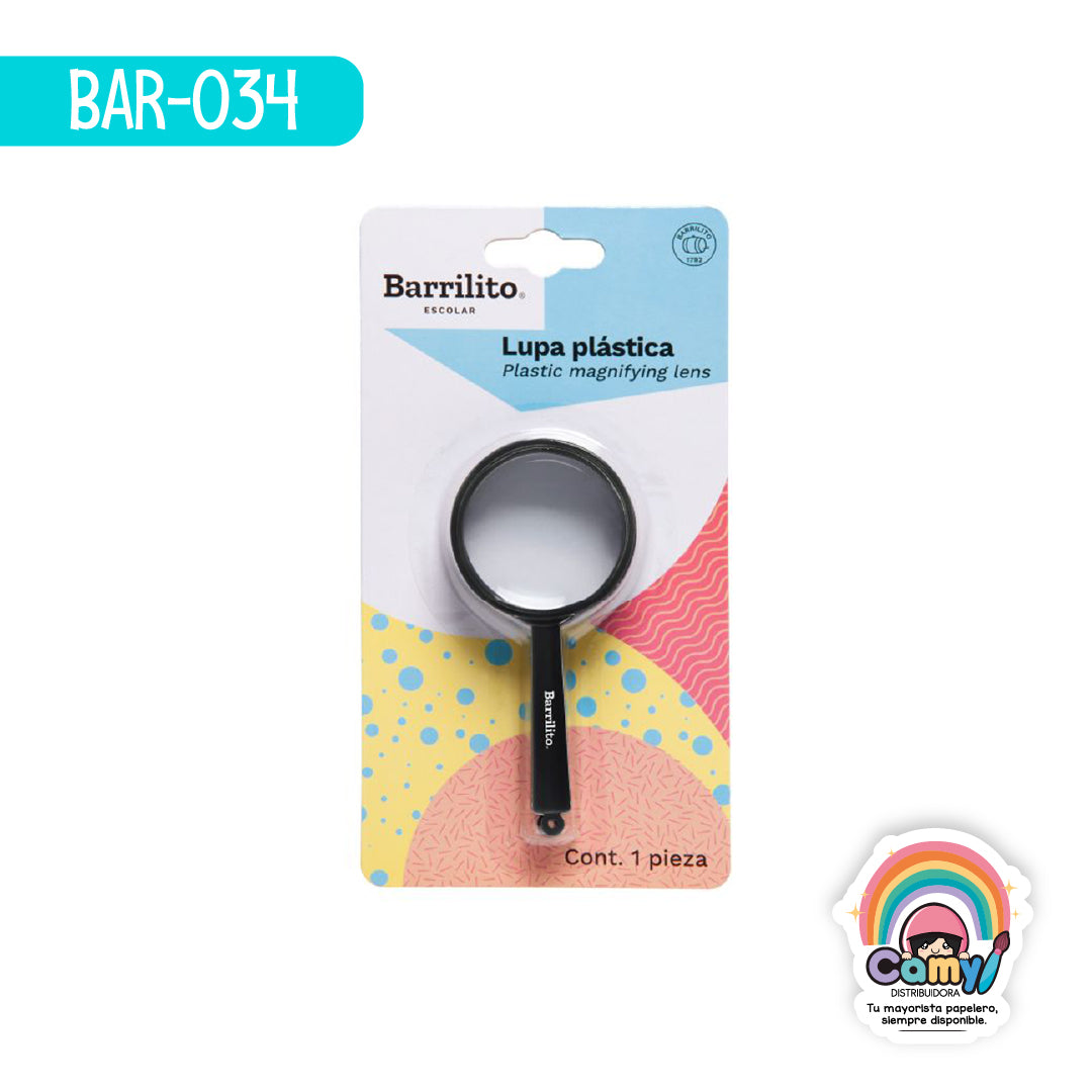BAR-034 LUPA 4CM BARRILITO PLÁSTICA 7629